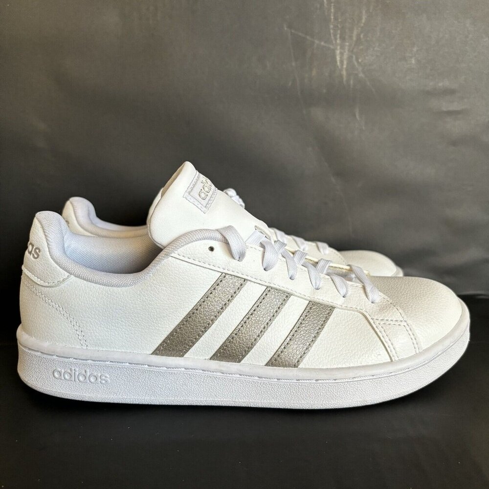 Adidas Grand Court Platinum Metallic Women Shoes - Size 9